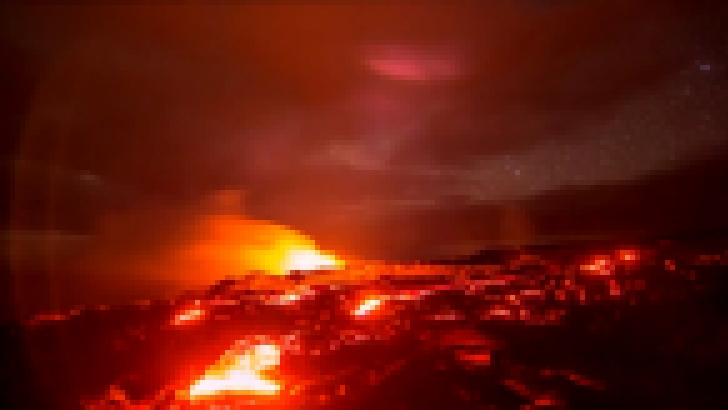 Уникальное видео извержения гавайского вулкана 