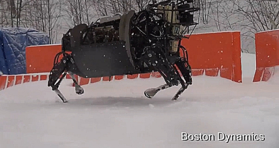 Boston Dynamics демонстрирует новые возможности своих роботов BigDog и Atlas - видеоклип на песню