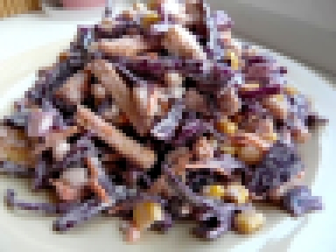 ВКУСНЫЙ салат быстрого приготовления "Хрустящий". Салаты рецепты на праздничный стол 