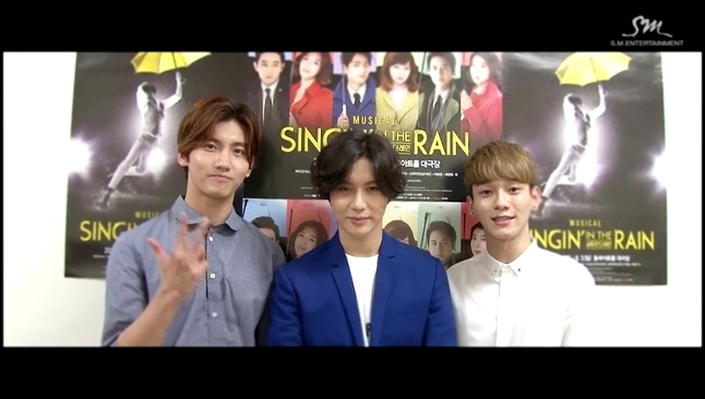 140704    Сообщение от Чан Мина, Тхэ Мина (SHINee) и Чена (EXO-M)  Поющие под дождём.. - видеоклип на песню