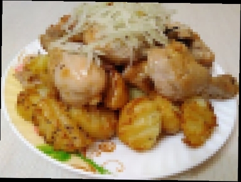 Жареная картошка с курицей  Супер рецепт! Как вкусно пожарить картошку с курицей 
