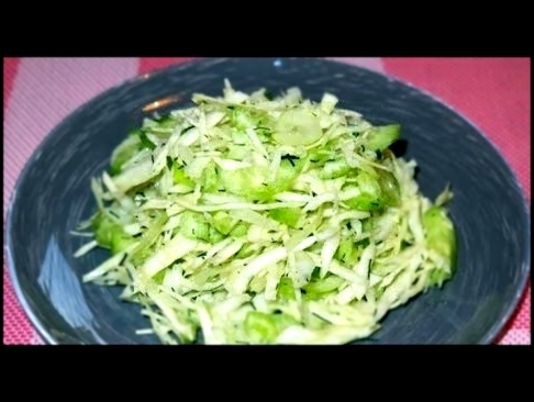 Салат из свежей капусты и огурцов 