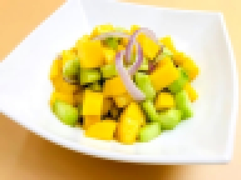 Простой салат с манго | Оригинальный салат с азиатской заправкой | Диетический рецепт 