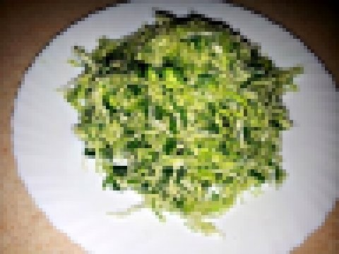 Салат из свежей капусты с зеленью  видео рецепт. cabbage salad 