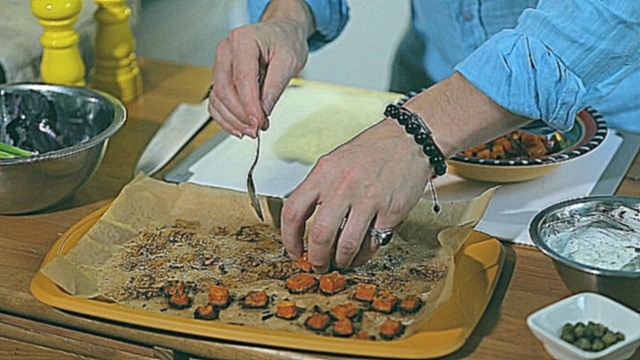 Тыква: Закуска из тыквы с мятным соусом и каперсами от Василия Емельяненко 