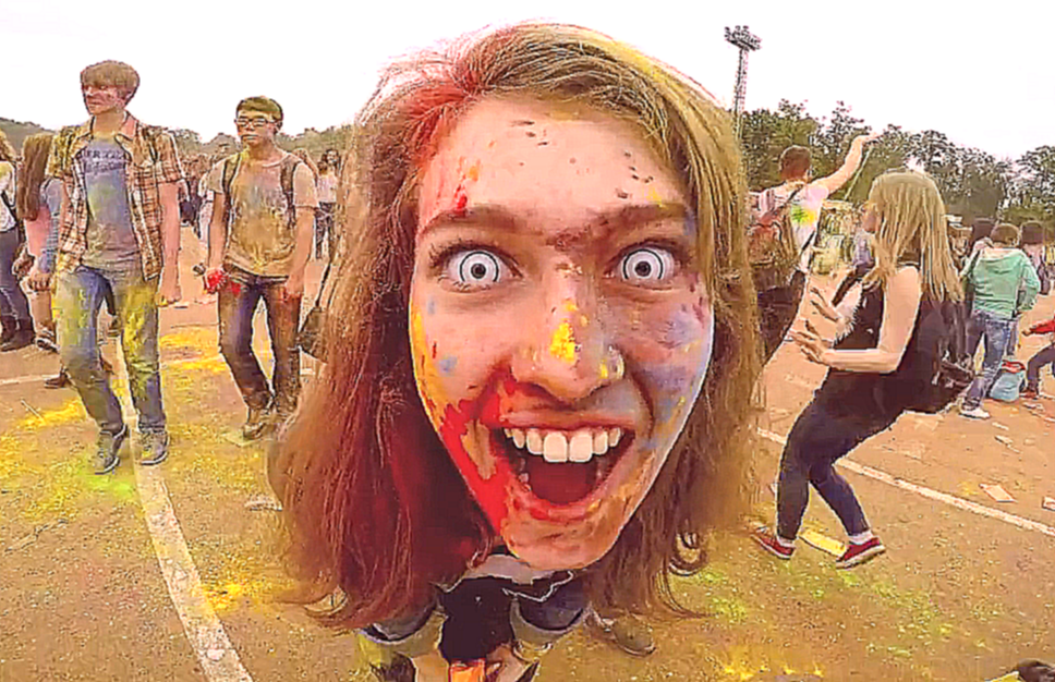 Фестиваль красок холи! Москва 23 мая 2015 Лужнки [GoPro] - видеоклип на песню