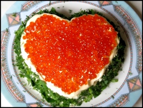 Салат Сердце Ангела. Салат с красной икрой. Рецепты вкусных слоеных салатов 