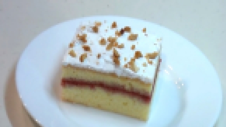 Бисквитное пирожное с вареньем видео рецепт. Книга о вкусной и здоровой пище  