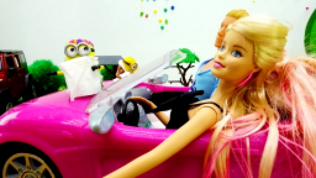 Кукла Барби за рулем МАШИНЫ: Кен и Барби едут на мойку. Мультики для девочек - видеоклип на песню