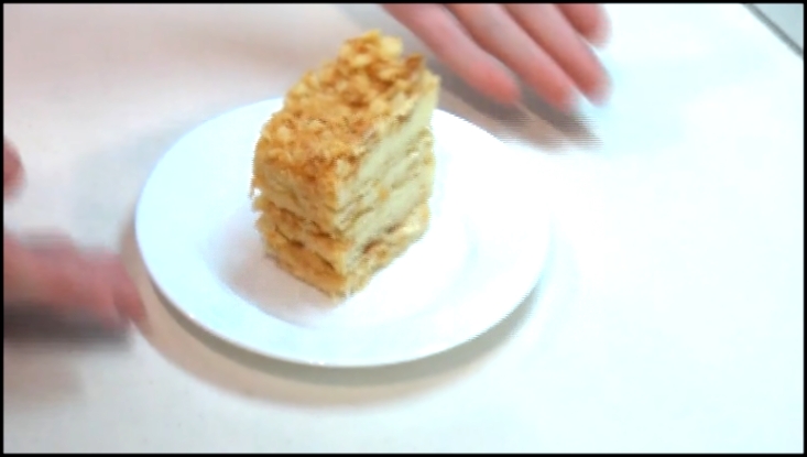 Слоеное пирожное с кремом видео рецепт.Книга о вкусной и здоровой пище  