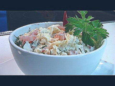 Сырный салат видео рецепт 