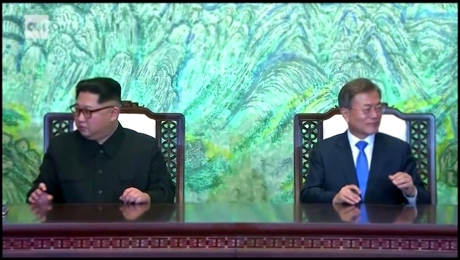 This is the moment Moon Jae-in and Kim Jong Un signed an agreement pledging to end the Korean War.  - видеоклип на песню