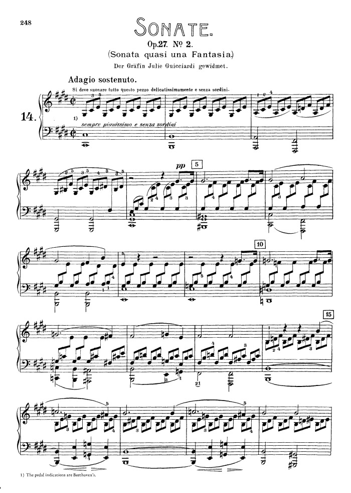 Ludwig van Beethoven Piano Sonata No. 14 in C Sharp Minor, Op. 27, 