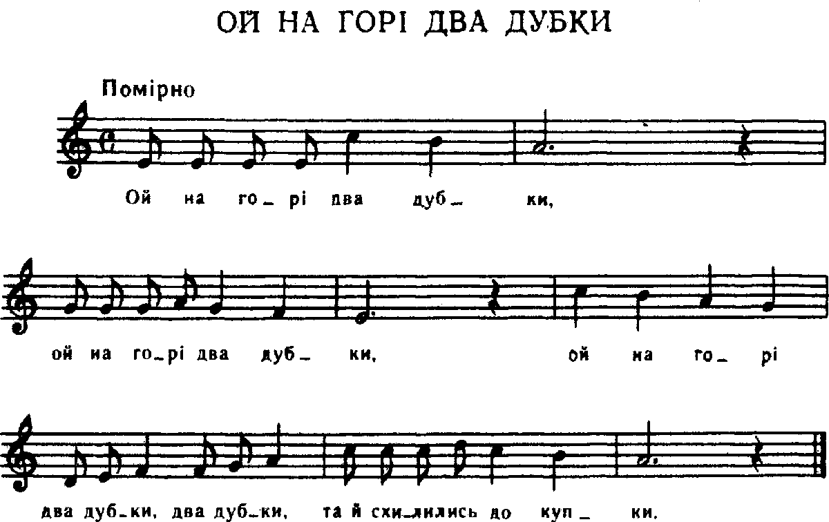 Українські народні пісні Ой на Горі Два Дубки